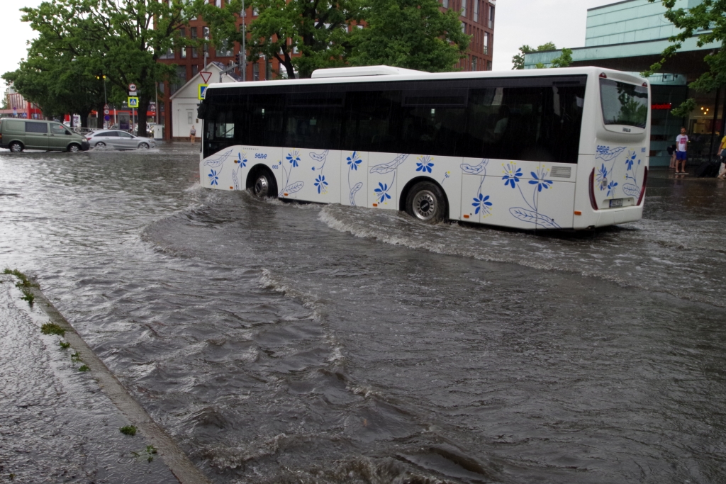 Sademevee üleujutus Pärnu 2020. Pildi autor: Agne Aruväli