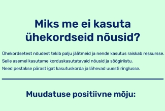 Ühekordsete nõude vältimise juhendi illustratsioon